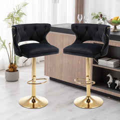 Black Verona Bar Stool - All India Decor