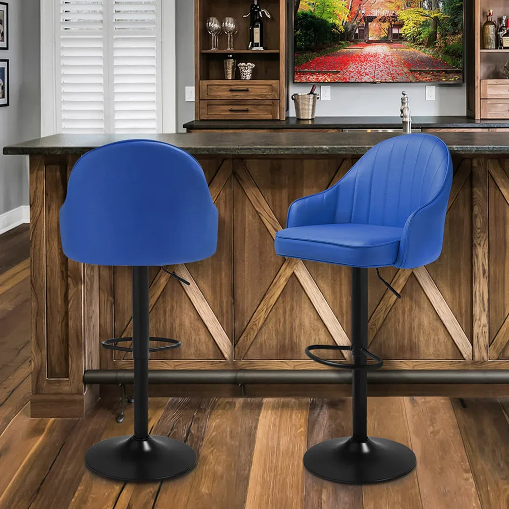 Blue Color Fressia Swiel Bar Stool - All India Decor