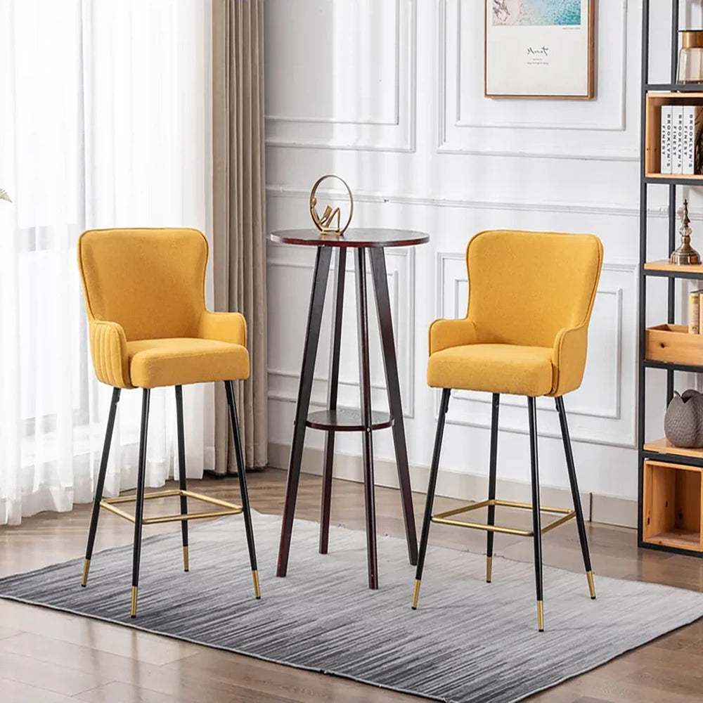 Yellow Color Nolen Bar Stool - All India Decor