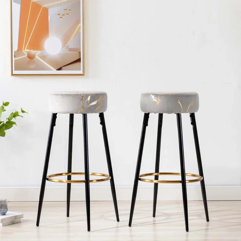 Grey Color Nahman Bar Stool - All India Decor