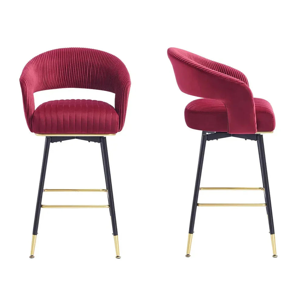 Burgundy Mixoy Bar Stool - All India Decor
