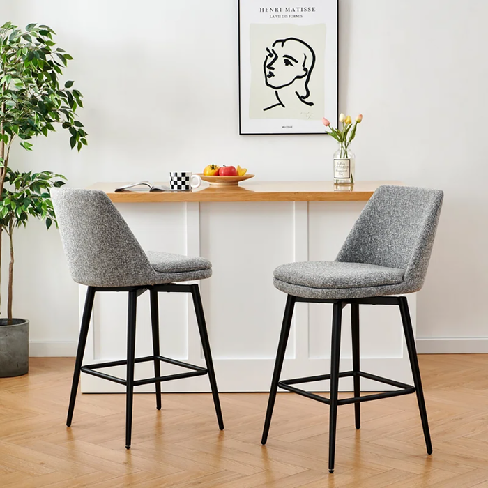 Grey Color Mccain Bar Stool