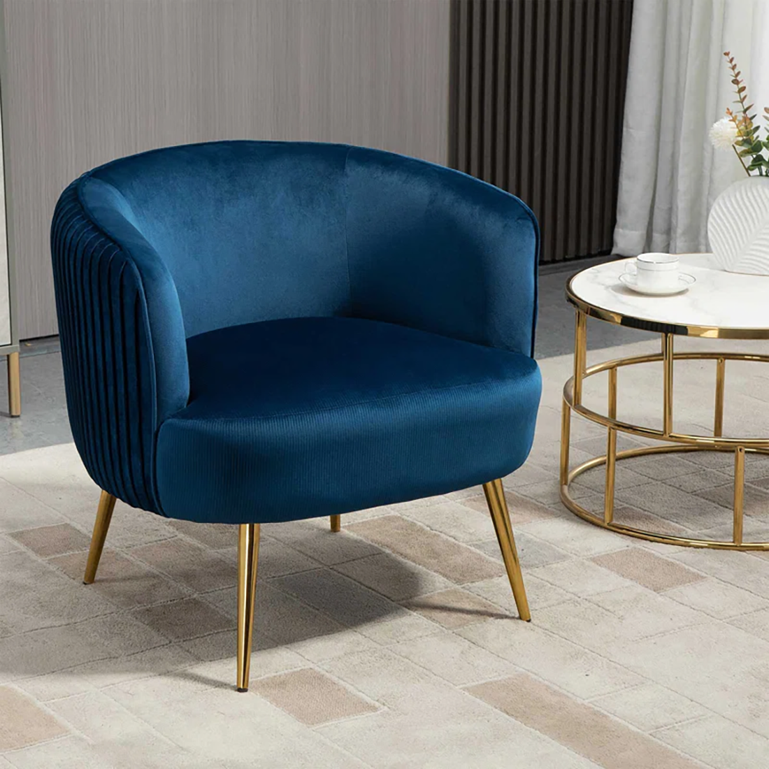 Blue Leiser Accent Chair