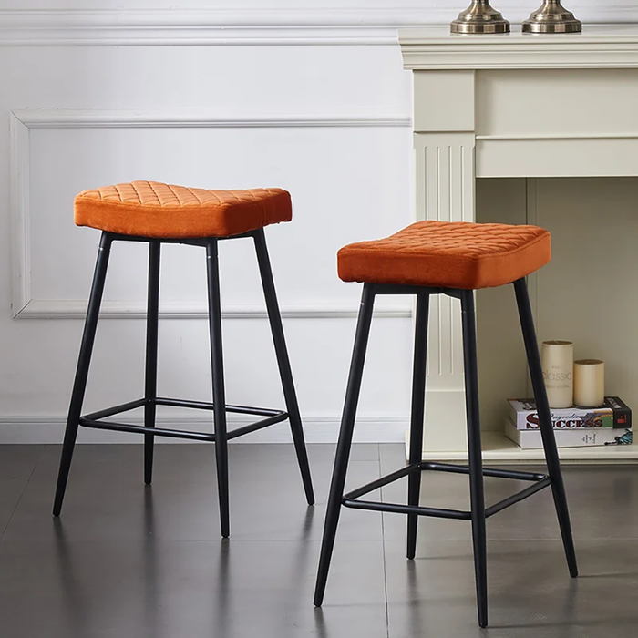 Orange Color Gemm Bar Stool