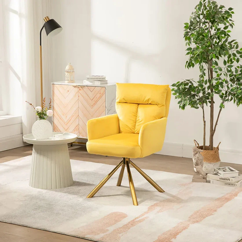 Yellow Gerlec Swivel Chair - All India Decor
