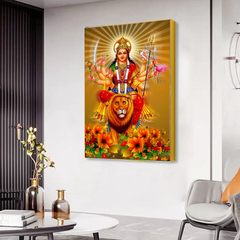 Divine Durga Acrylic Canvas Wall Art