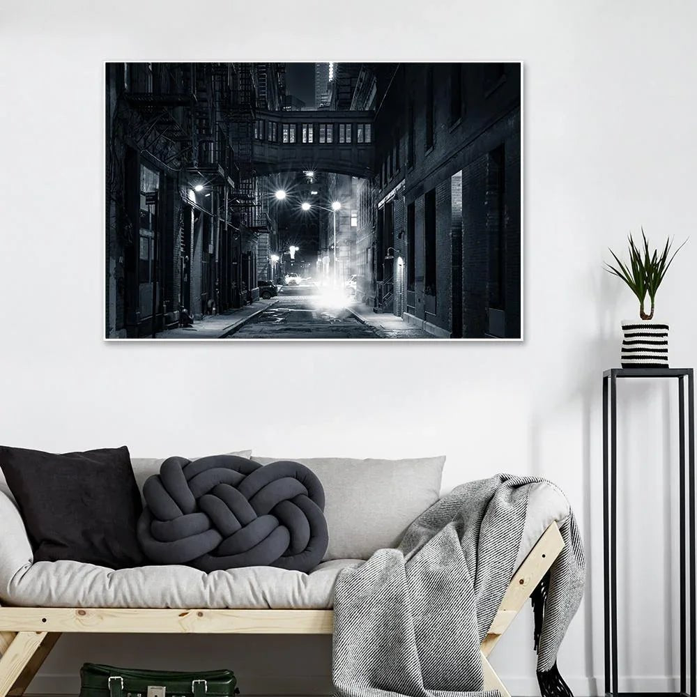Smokey Street of New York City Framed Wall Art - All India Decor
