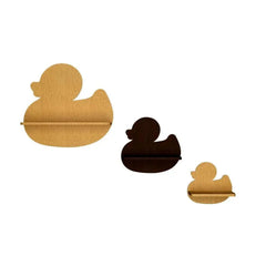 Duck Shape Wood Wall Shelf / Book Shelf,Walnut and Oak Finish - All India Decor