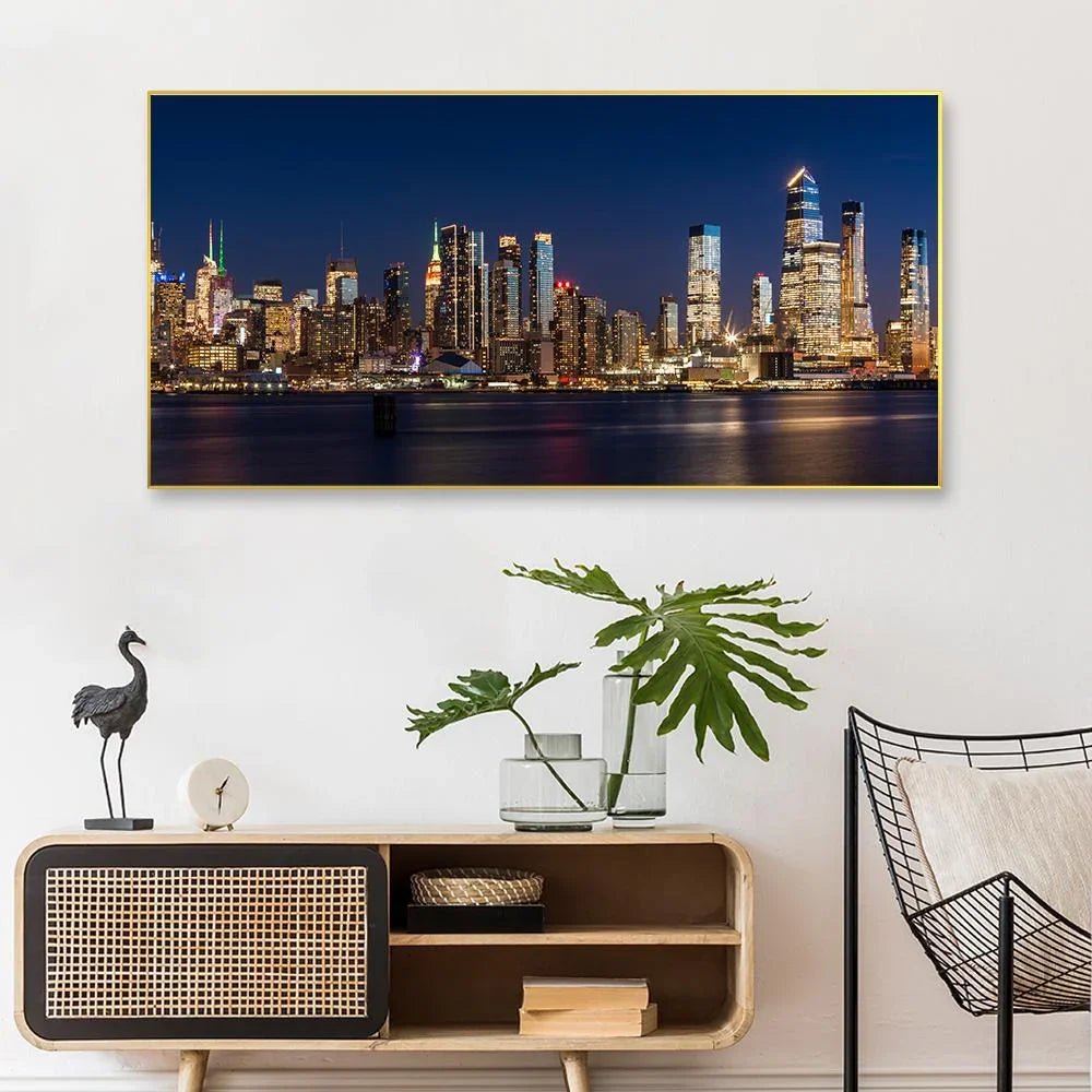 Beautiful City Lights Framed Canvas Wall Paintings/Wall Art - All India Decor
