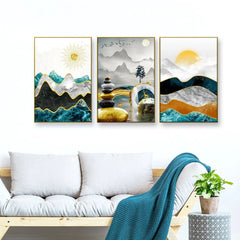 In The Mountains Frames Set Of 3 - All India Decor