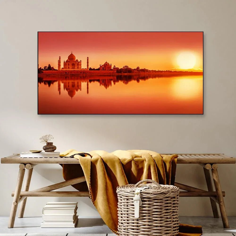 Taj Mahal - The Seven Wonder" Framed Wall Art - All India Decor