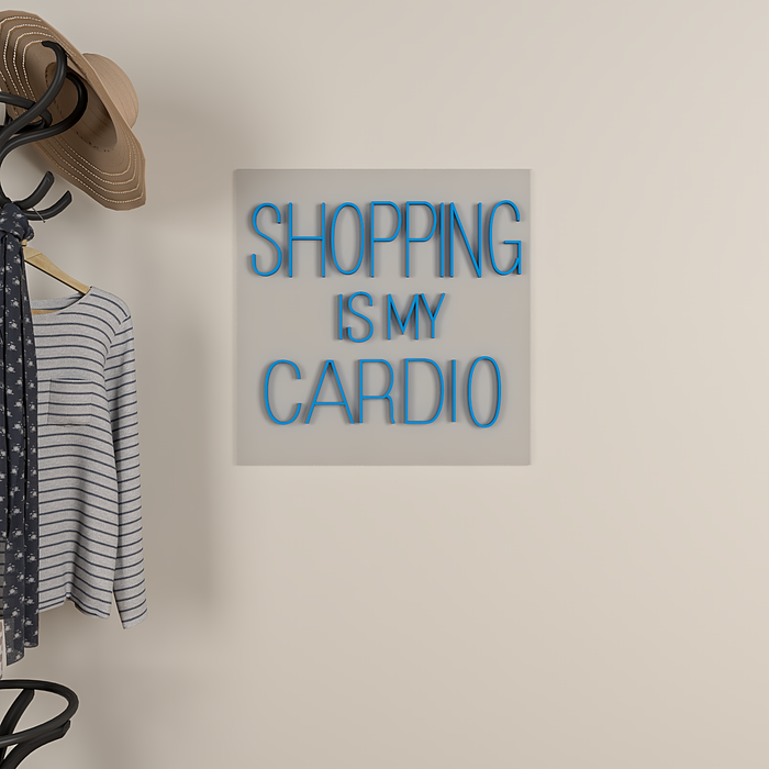 Shopping Is My Cardio LED Neon Light (Available in Multiple Colors)