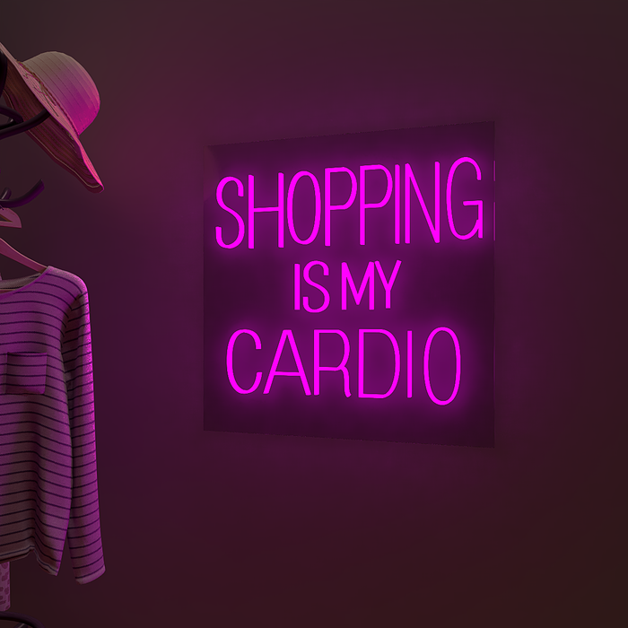 Shopping Is My Cardio LED Neon Light (Available in Multiple Colors)