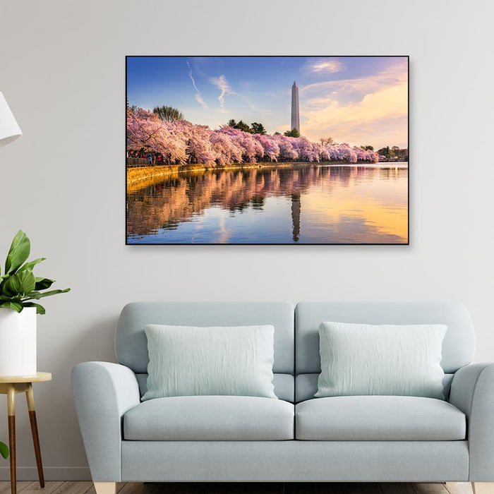 Delightful Tidal Basin of Washington Framed Wall Art