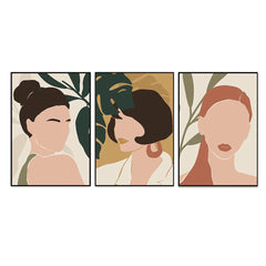 Women In Vogues Abstract Frames Set Of 3 - All India Decor