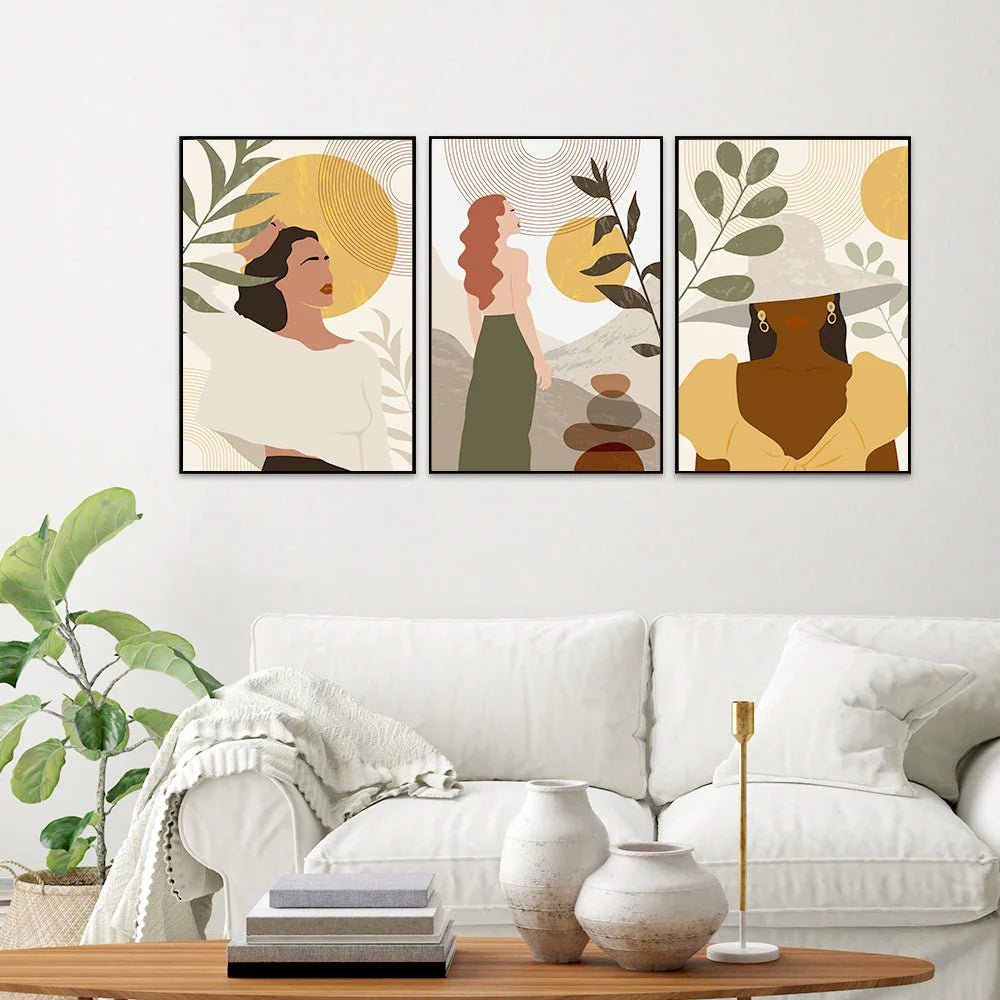 Free Feminine Souls Frames Set Of 3 - All India Decor