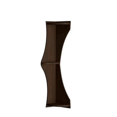 Zig Zag Shape Wood Corner Wall Shelf / Book Shelf,Walnut Finish - All India Decor