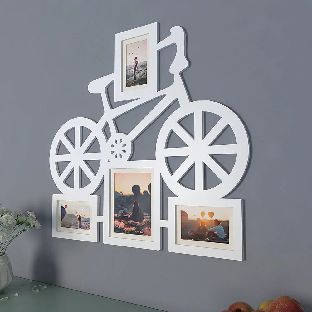 Playful Bicycle Hanging Photo Frame - Available in 4 colors - All India Decor