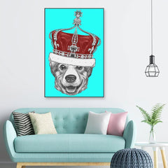 Crowned Pembroke Welsh Dog Framed Wall Art - All India Decor