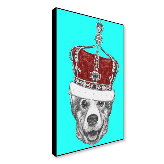 Crowned Pembroke Welsh Dog Framed Wall Art