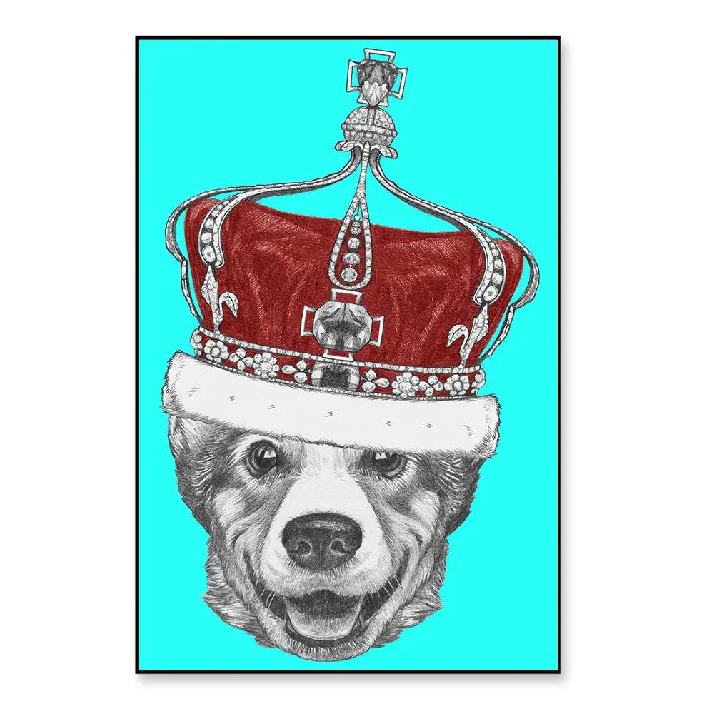 Crowned Pembroke Welsh Dog Framed Wall Art - All India Decor