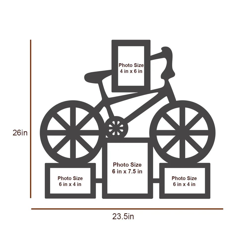 Playful Bicycle Hanging Photo Frame - Available in 4 colors - All India Decor