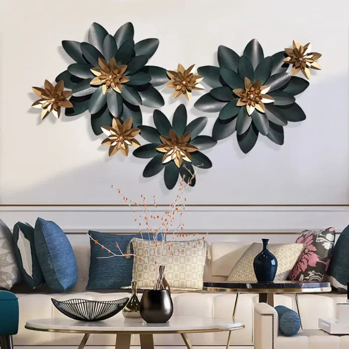 Lotus Flowers Metal Wall Art - All India Decor