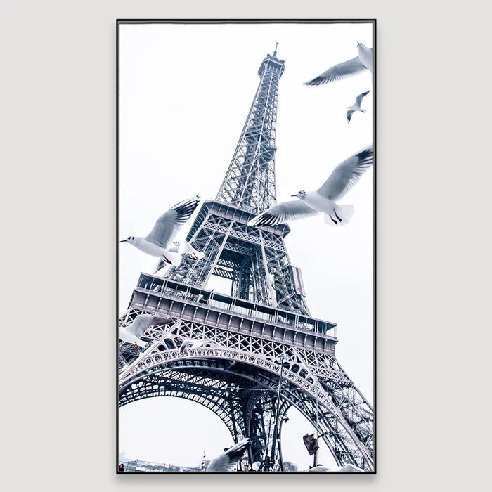 Monochromatic Eiffle Tower Framed Wall Art