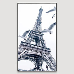 Monochromatic Eiffle Tower Framed Wall Art - All India Decor