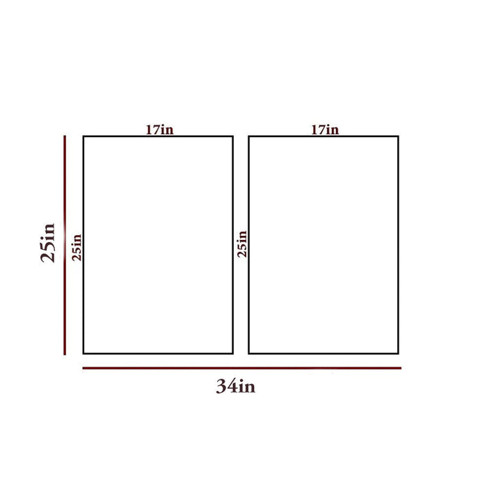 Golden & White Flowy Path Frames Set Of 2