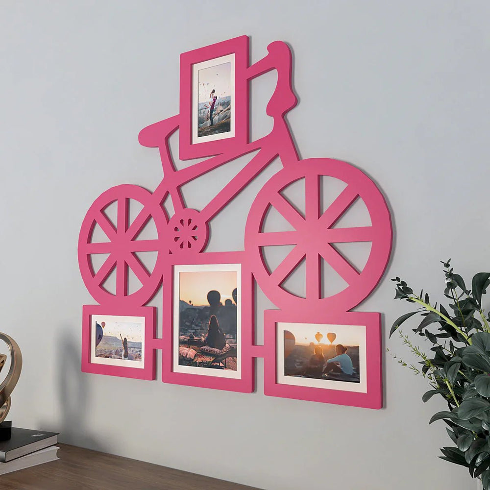 Playful Bicycle Hanging Photo Frame - Available in 4 colors - All India Decor