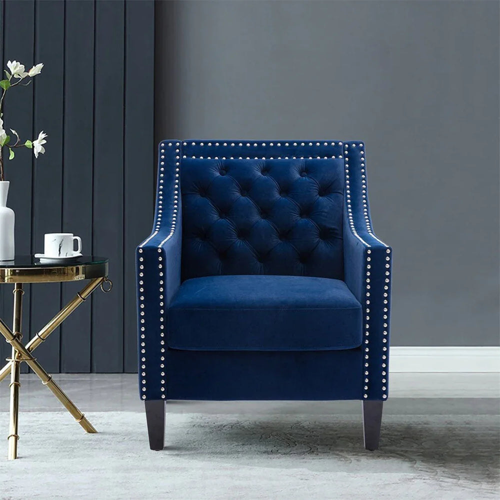 Blue Asaria Accent Chair - All India Decor