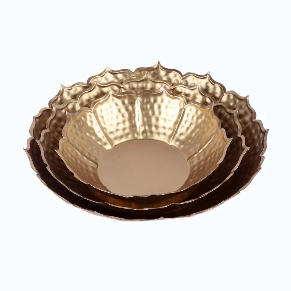 Sunflower Urli Bowl with Detachable Tealight Holder Set of 6 - All India Decor