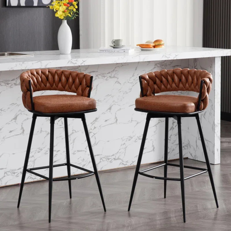 Whisky Brown Presley Bar Stool - All India Decor