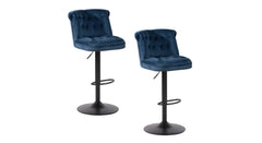 Blue Color Cellan Swiel Adjustable Bar Stool - All India Decor