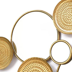 Platter Metal Wall Art with Mirrors - All India Decor