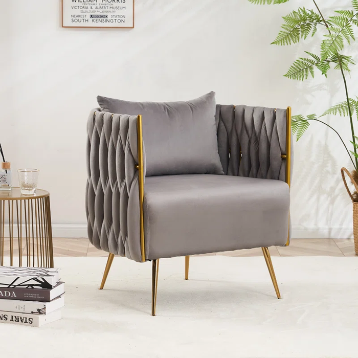 Grey Vegan Accent Chair