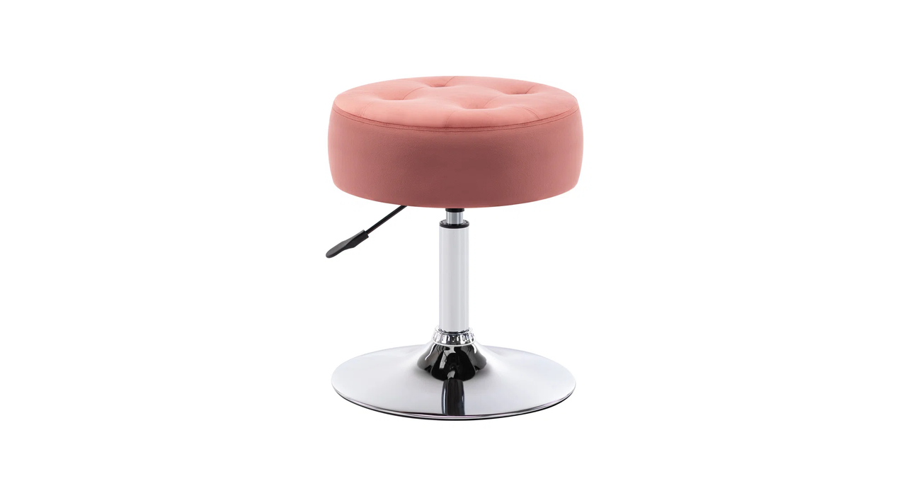 Pink Color Deria  Vanity Stool