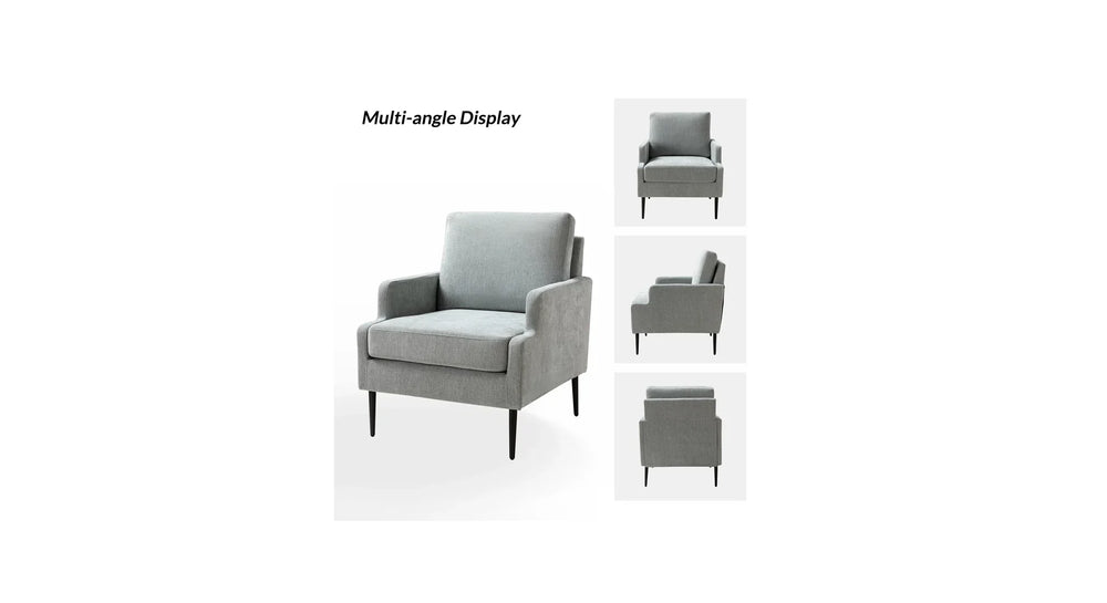 Light Grey Damone Accent Chair - All India Decor