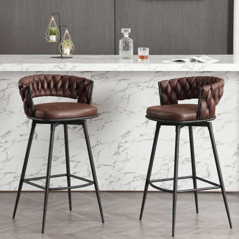 Dark Brown Presley Bar Stool - All India Decor