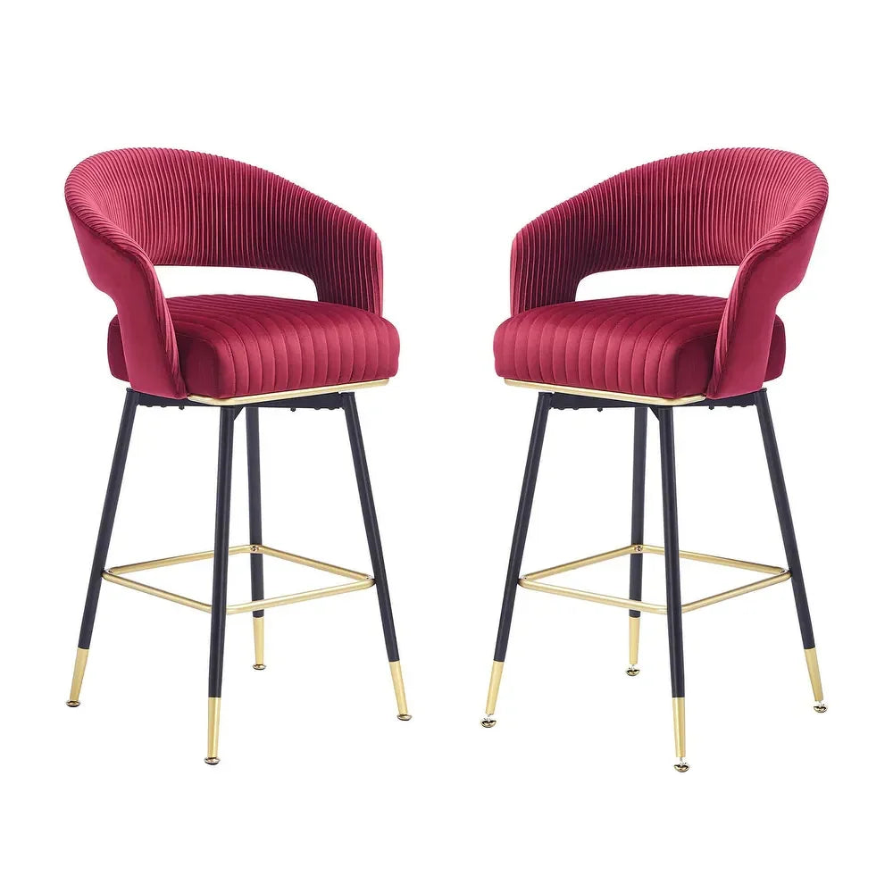Burgundy Mixoy Bar Stool - All India Decor