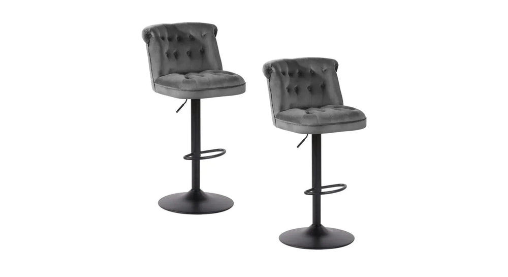 Grey Color Cellan Swiel Adjustable Bar Stool - All India Decor