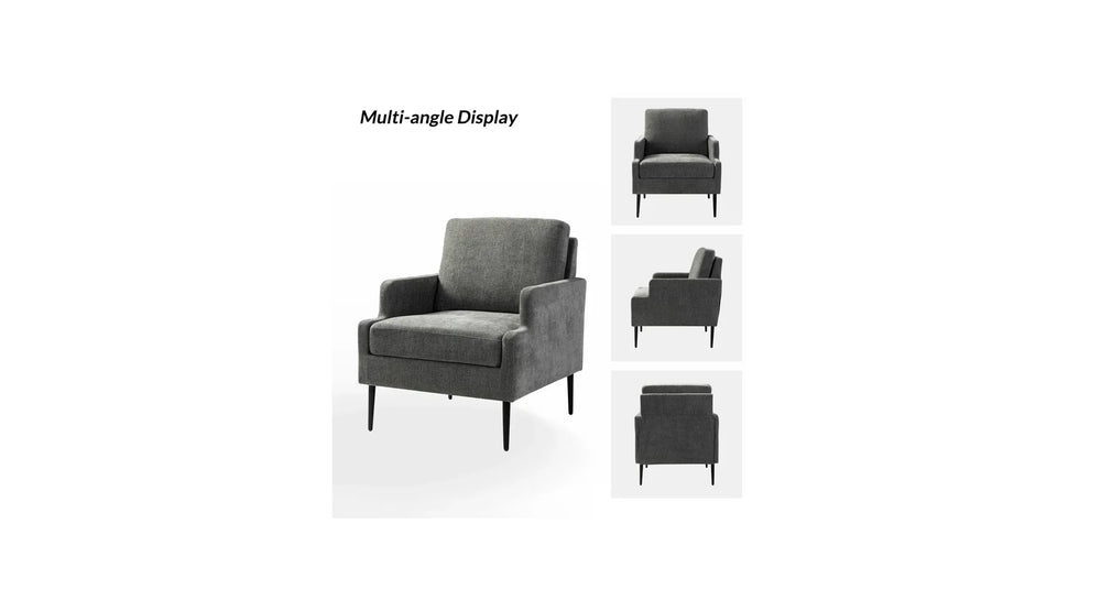 Dark Grey Damone Accent Chair - All India Decor