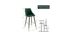 Green Color Davan Bar Stool - All India Decor