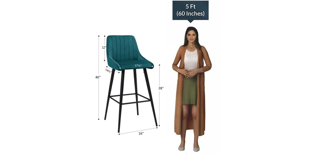 Green Color Daulton Counter Stool - All India Decor