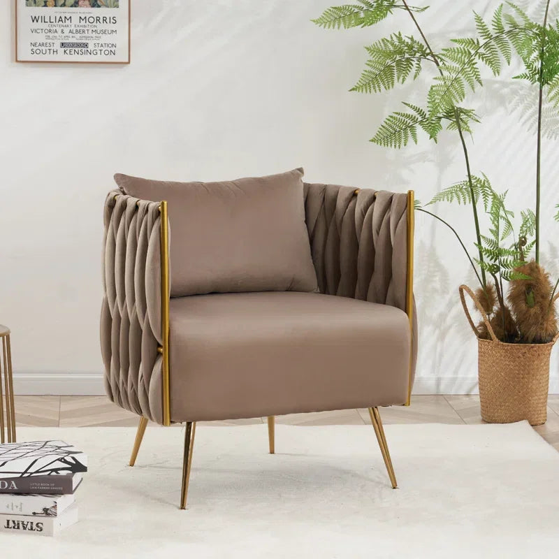 Brown Vegan Accent Chair - All India Decor