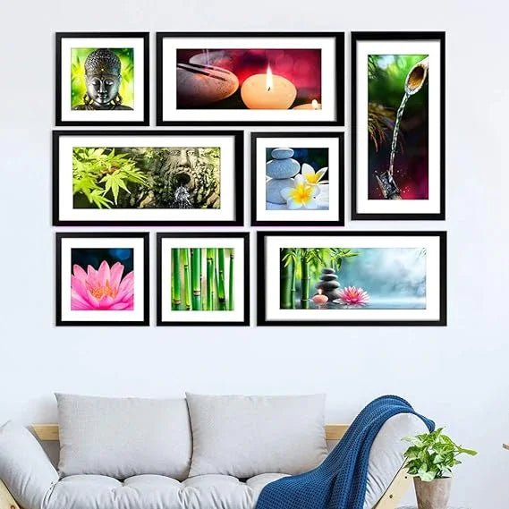 Nature Wall Hanging Collage Photo Frame Set of 8 - All India Decor