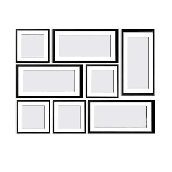Cheerful Family Collage Photo Wall Frame Set of 8 - All India Decor