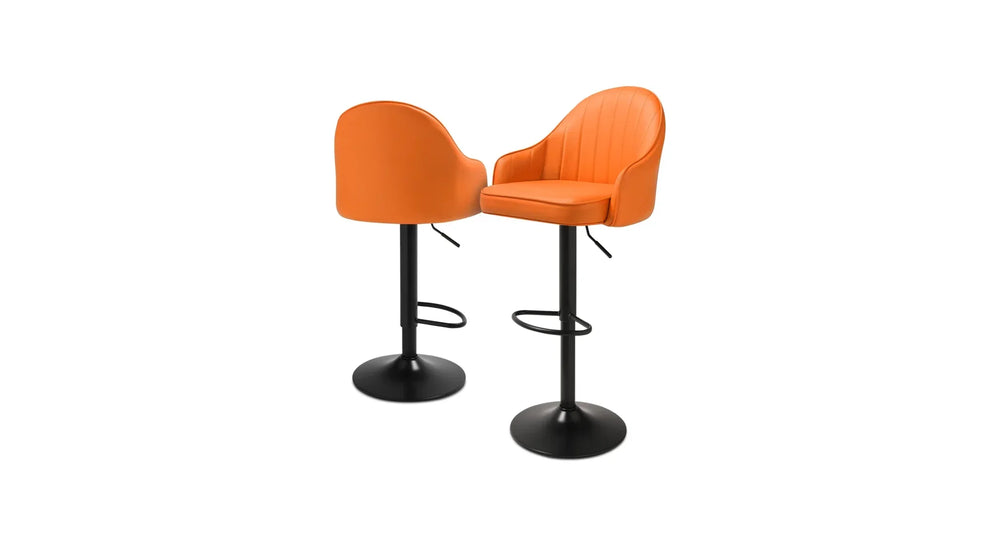 Orange Color Fressia Swiel Bar Stool - All India Decor