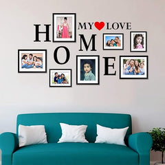 My Love Home Wooden hangings with Picture Photo Frame Collage Set of 7|????? ?????